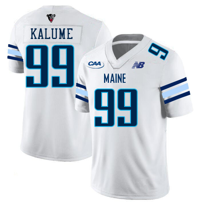 Men #99 Nicolas Kalume Maine Black Bears College Football Jerseys Stitched Sale-White